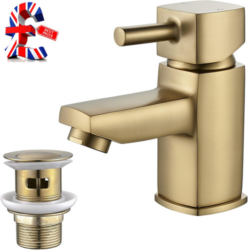 Basin tap square with waste - tap,