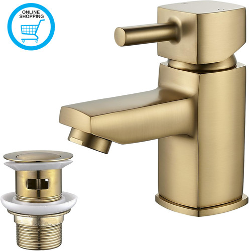 Basin tap square with waste - tap,