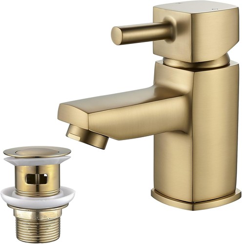 Basin tap square with waste - tap,